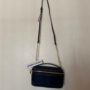 Stoney Clover Lane Navy Crossbody with Gold Chain Detail